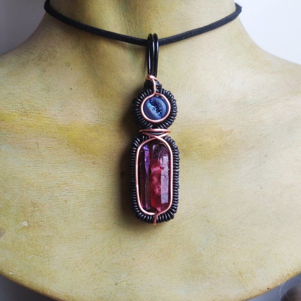 SOLD: Wire wrapped pendant - Red supergiant